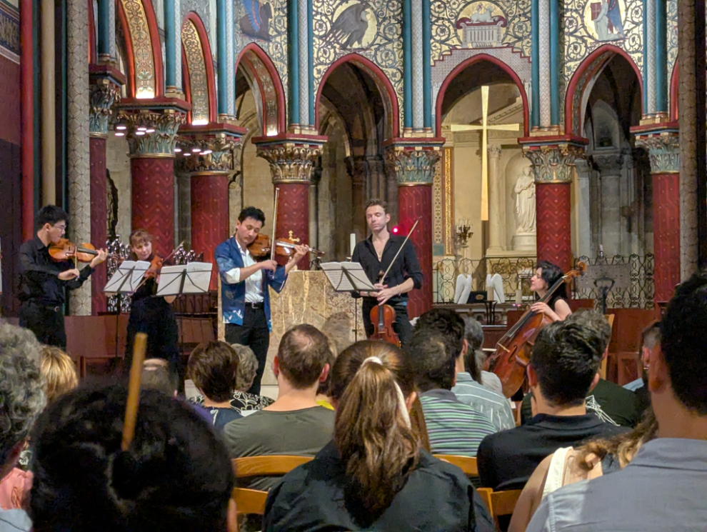 A concert at the Church of Saint-Germain-des-Pres in Paris.