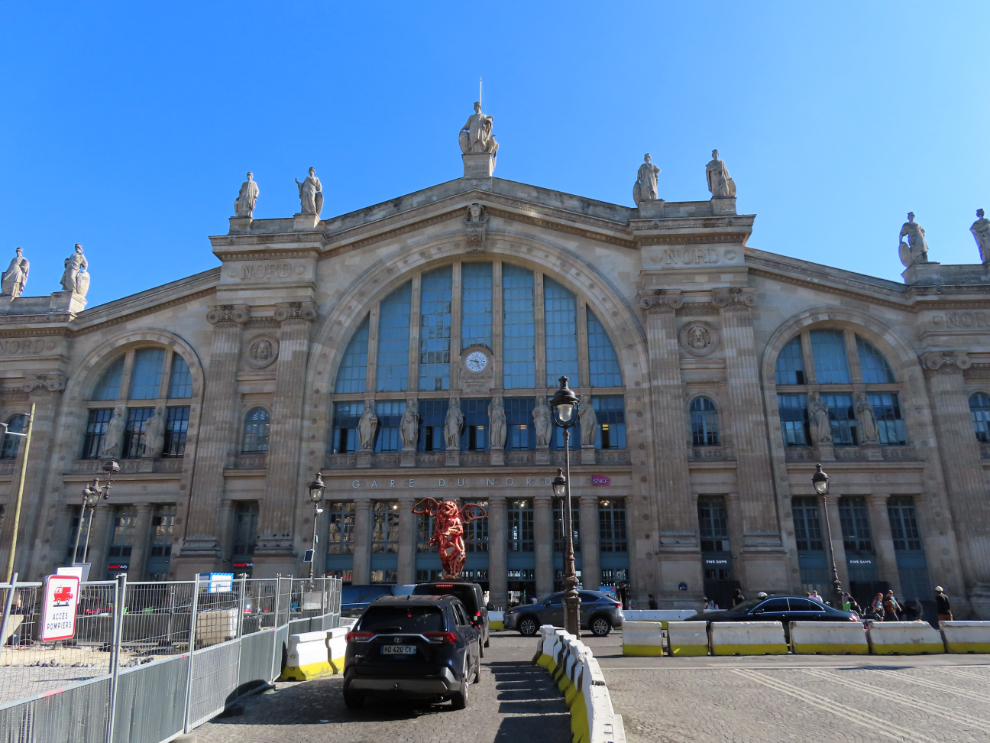 The Paris Gare du Nord train station in France.