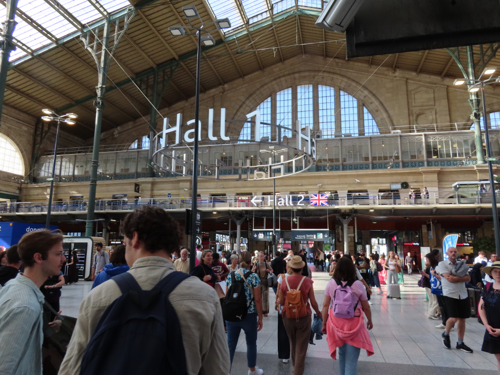 The Paris Gare du Nord train station in France.