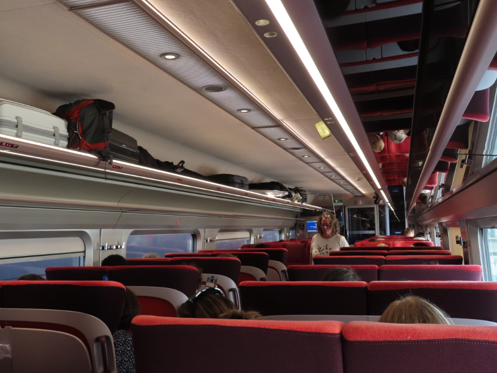 Our car on a Eurostar train at Paris.
