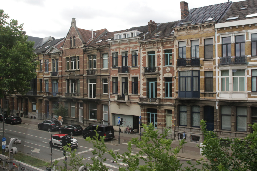 Antwerp, seen from a Eurostar train running between Paris and Rotterdam.