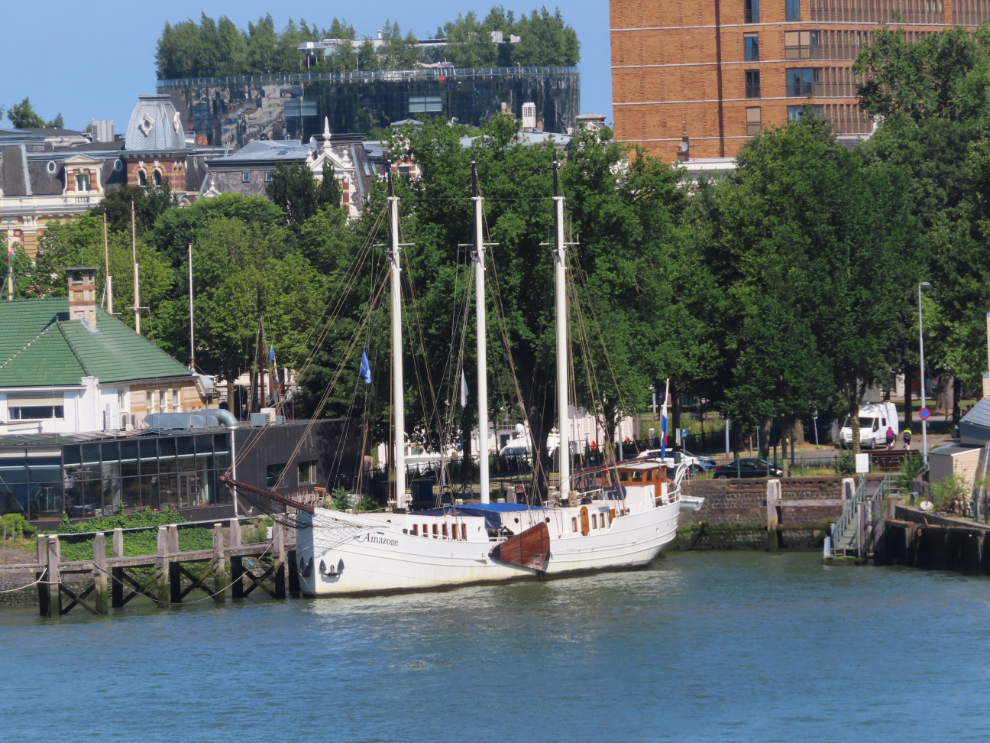 The 3-masted schooner Amazone in Rotterdam.