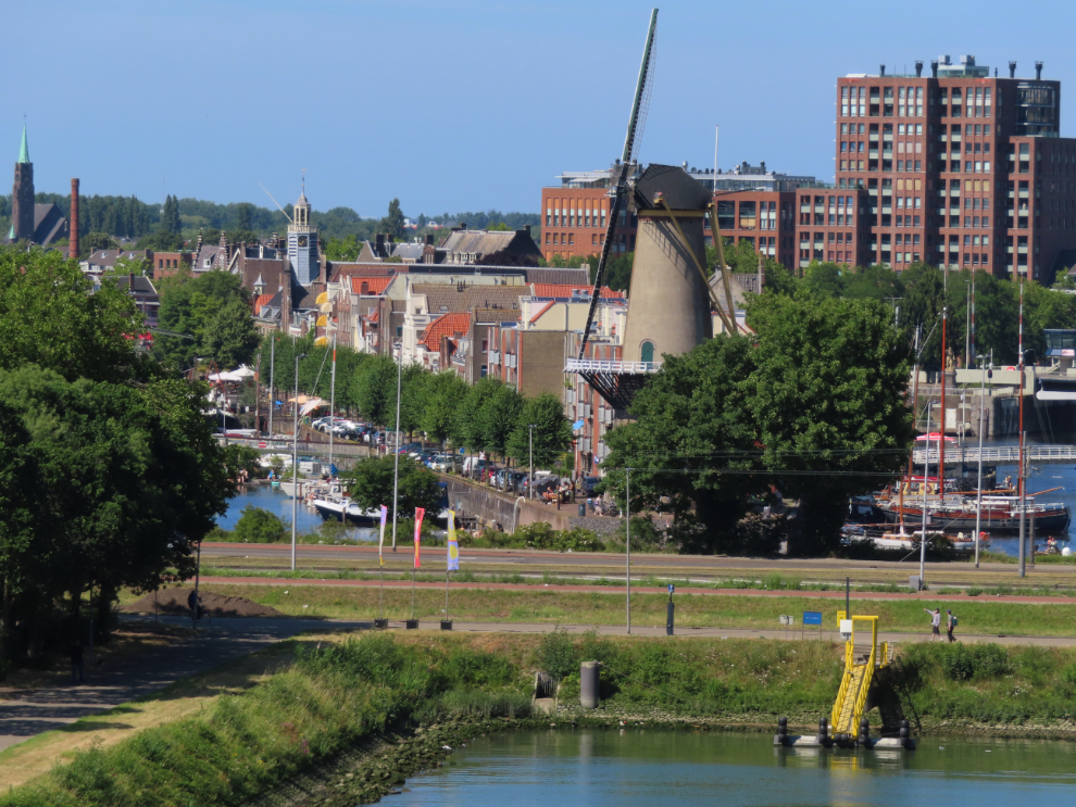 One of two windmills I saw as we sailed down the Maas to the sea.