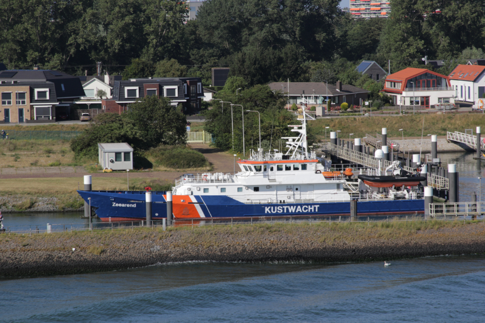 The Netherlands Coast Guard's patrol vessel Zeearend on the Maas between Rotterdam and the sea.