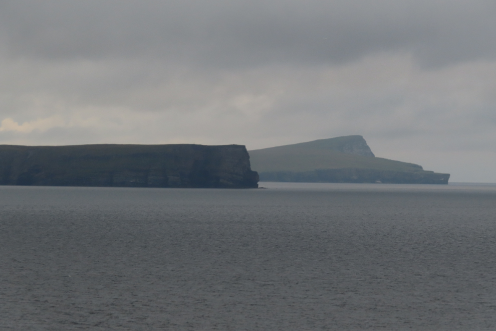 The dramatic headlands on the island of Bressay, Shetland.