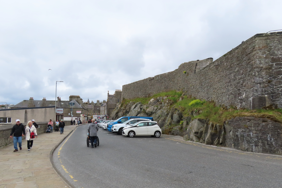 The walls of Fort Charlotte at Lerwick, Shetland.