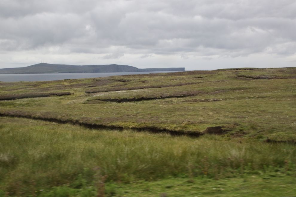 Peatlands seen on a road trip in southern Shetland.