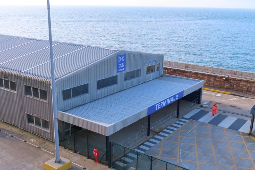 Cruise Terminal 2 at Admiralty Pier, Dover, England.