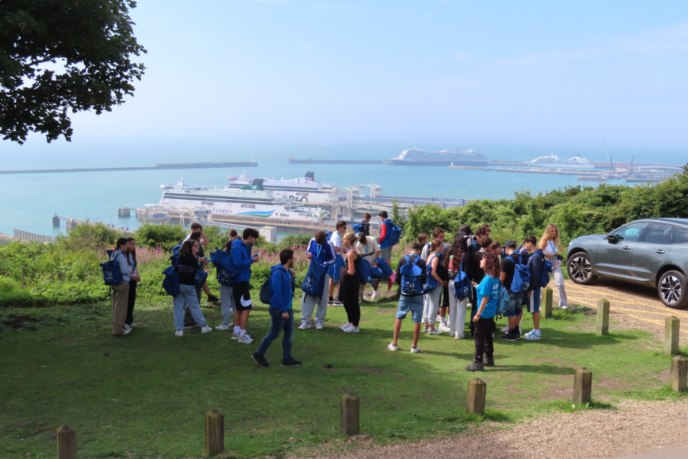 The start of the trails at the white cliffs of Dover, England.