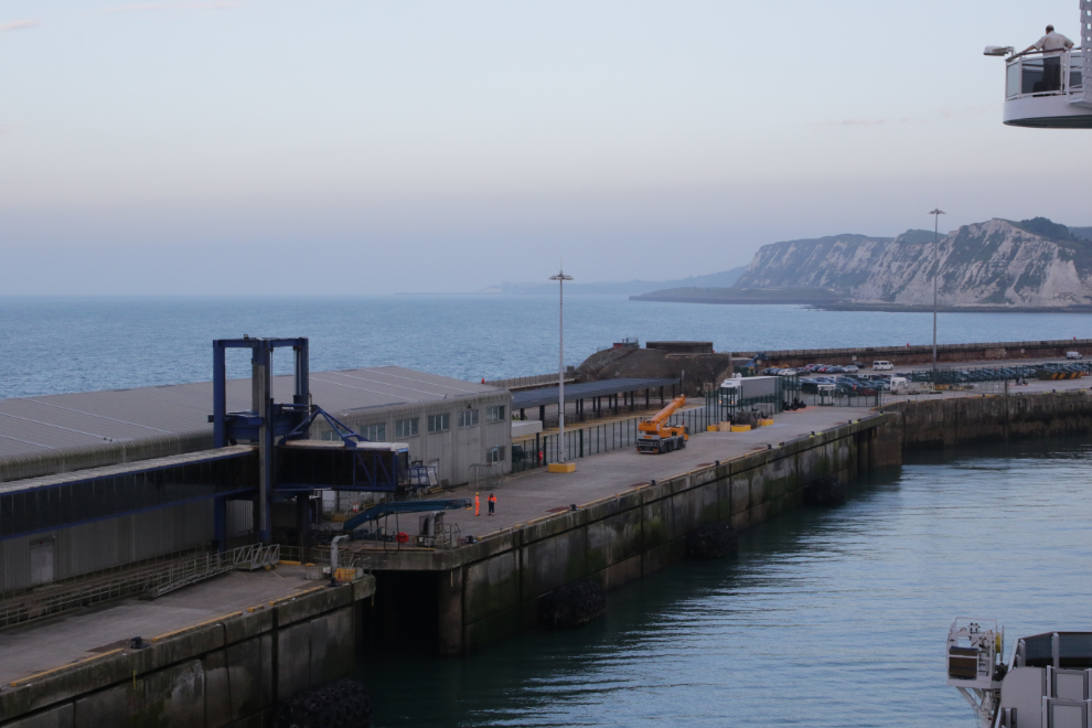 Pulling up to our docking position at Admiralty Pier, Dover, England.