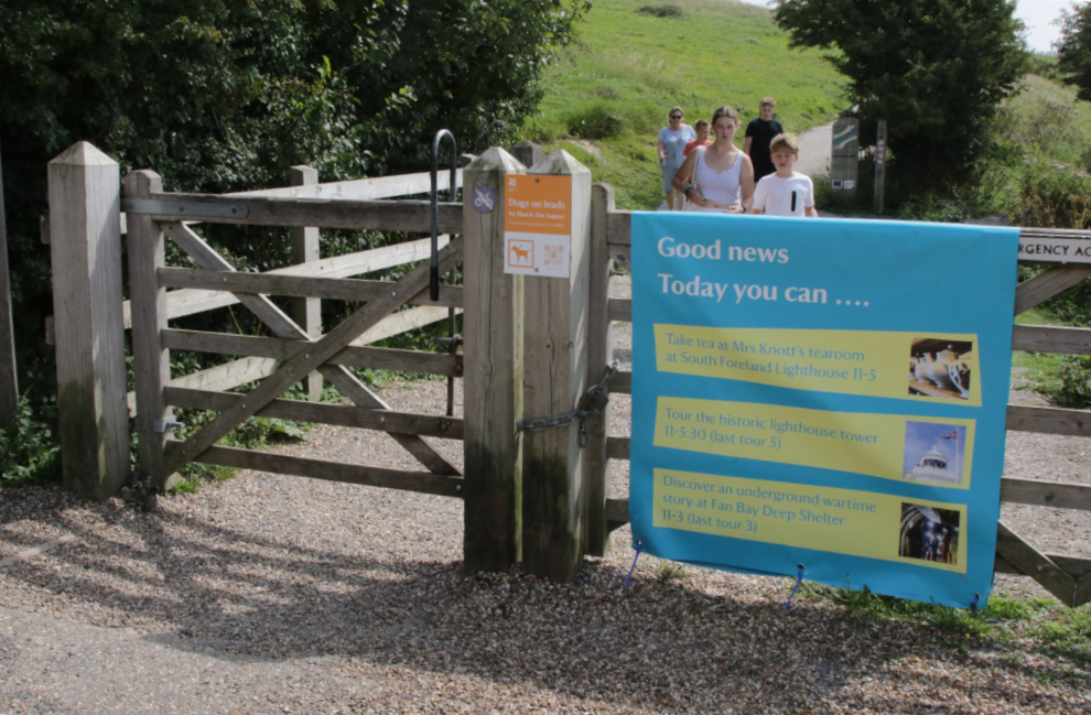 The start of the trails at the white cliffs of Dover, England.