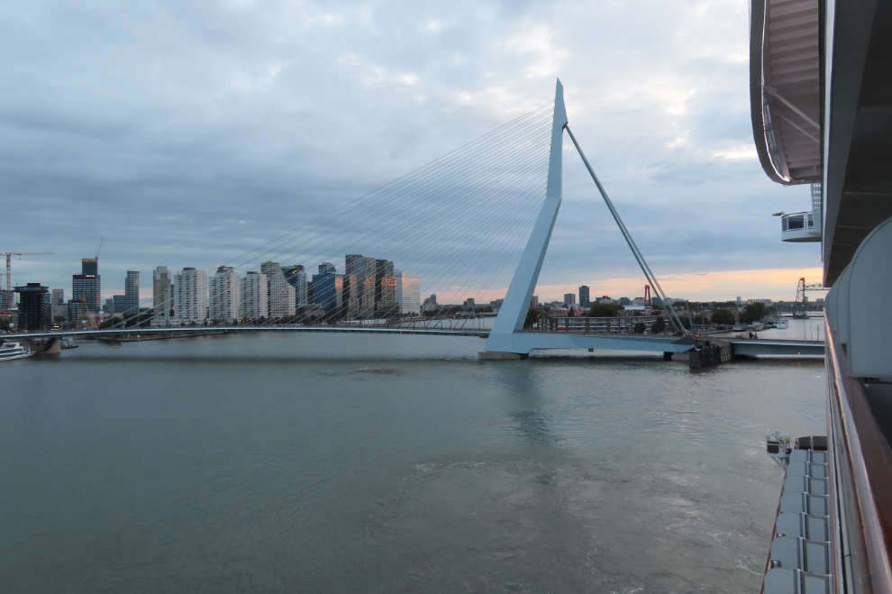 The Maas, Rotterdam, seen from my cabin on the cruise ship Nieuw Statendam.