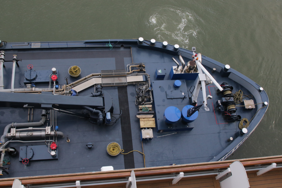 At Rotterdam, a fuel ship below my cabin on the cruise ship Nieuw Statendam.
