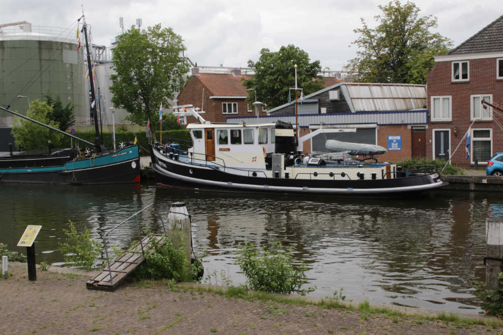 A boat at the Museumhaven, Gouda, South Holland, the Netherlands.