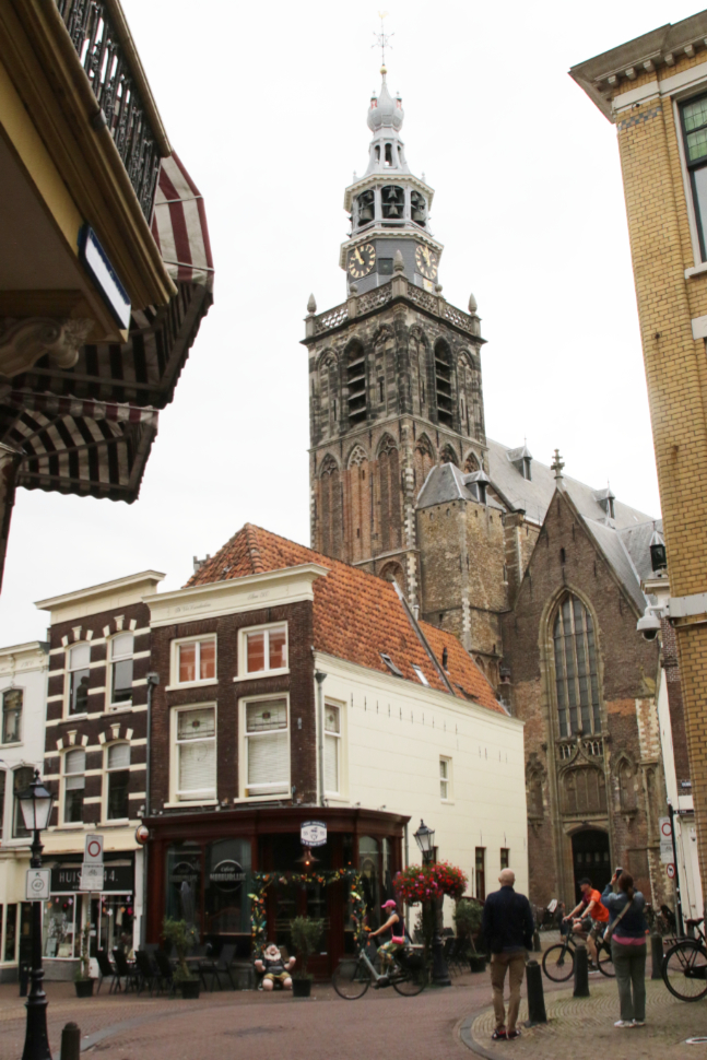 Street scene at Gouda, South Holland, the Netherlands.