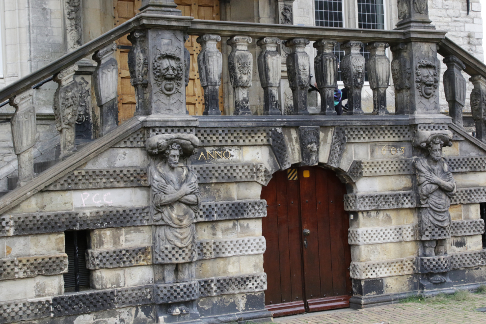 Details on the city hall at Gouda, the Netherlands.