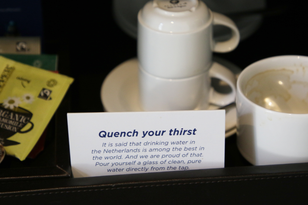 The drinking water in the Netherlands is among the best in the world. The NH Hotel City Centre in Amsterdam.