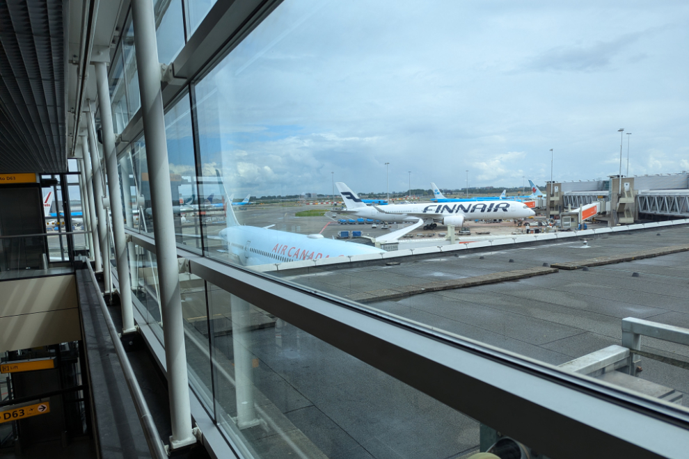 Aircraft at Amsterdam Airport Schiphol (AMS).