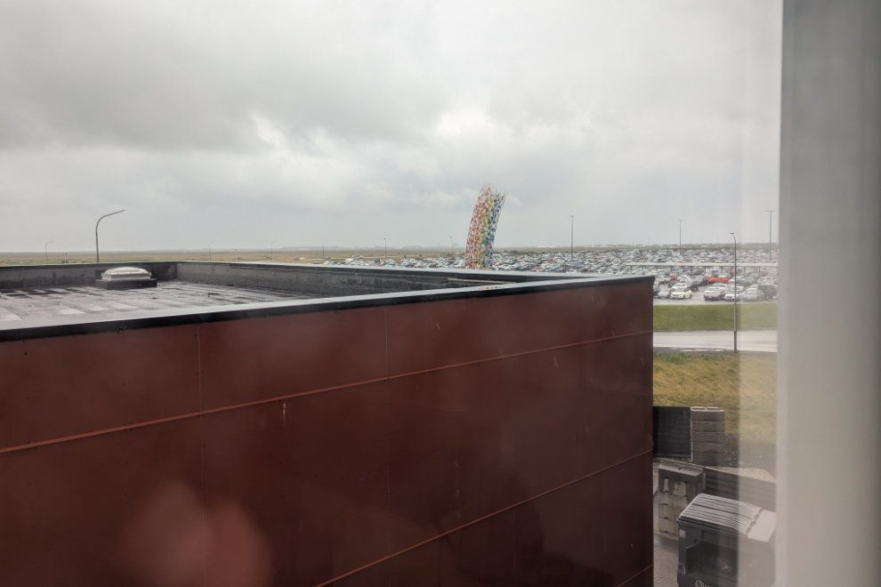 The view from Room 305 at the Aurora Hotel, Reykjavík–Keflavík Airport (KEF).
