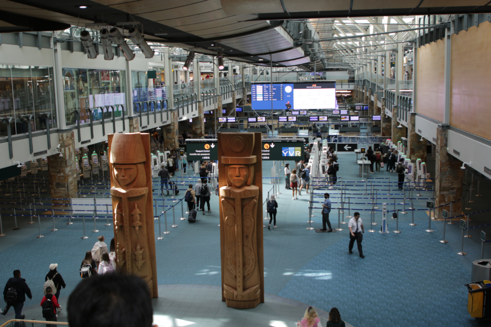 Inside the Domestic Terminal at Vancouver International Airport (YVR).