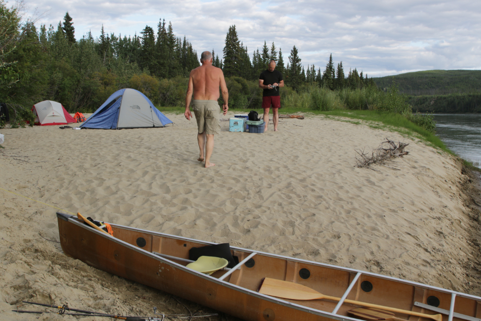 Camped at Dutch Bluff on the Yukon River.