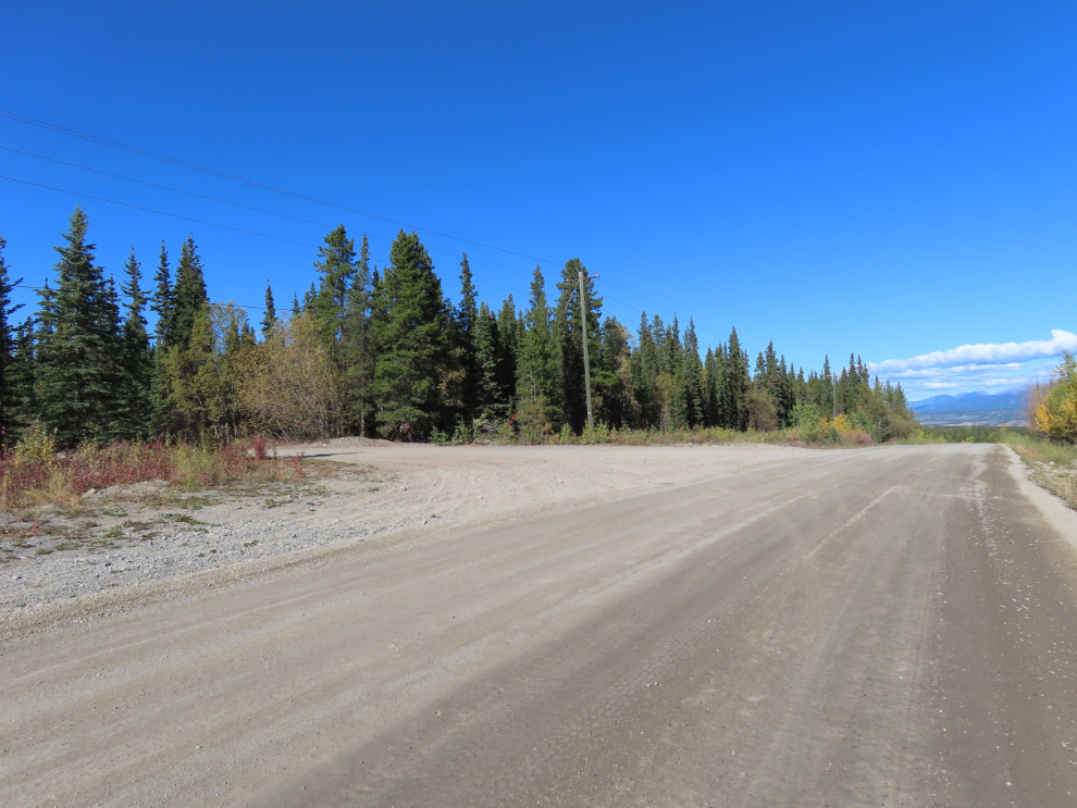 Turning off the Mount Sima Road at Whitehorse, Yukon. 