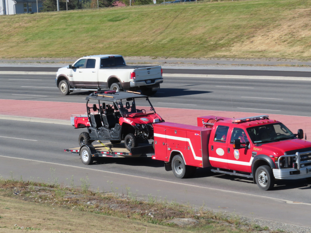 An ATV fire truck, 'Bush 2', at Whitehorse, Yukon. 