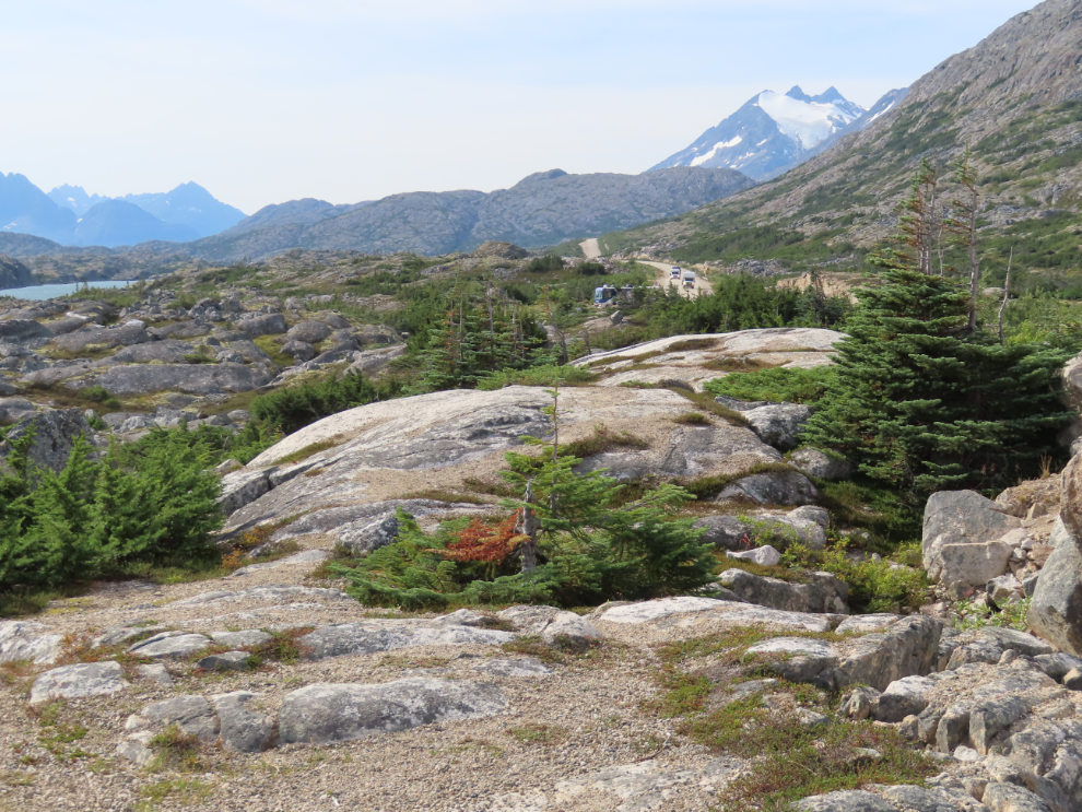 A scene in the White Pass, north of Skagway, Alaska.