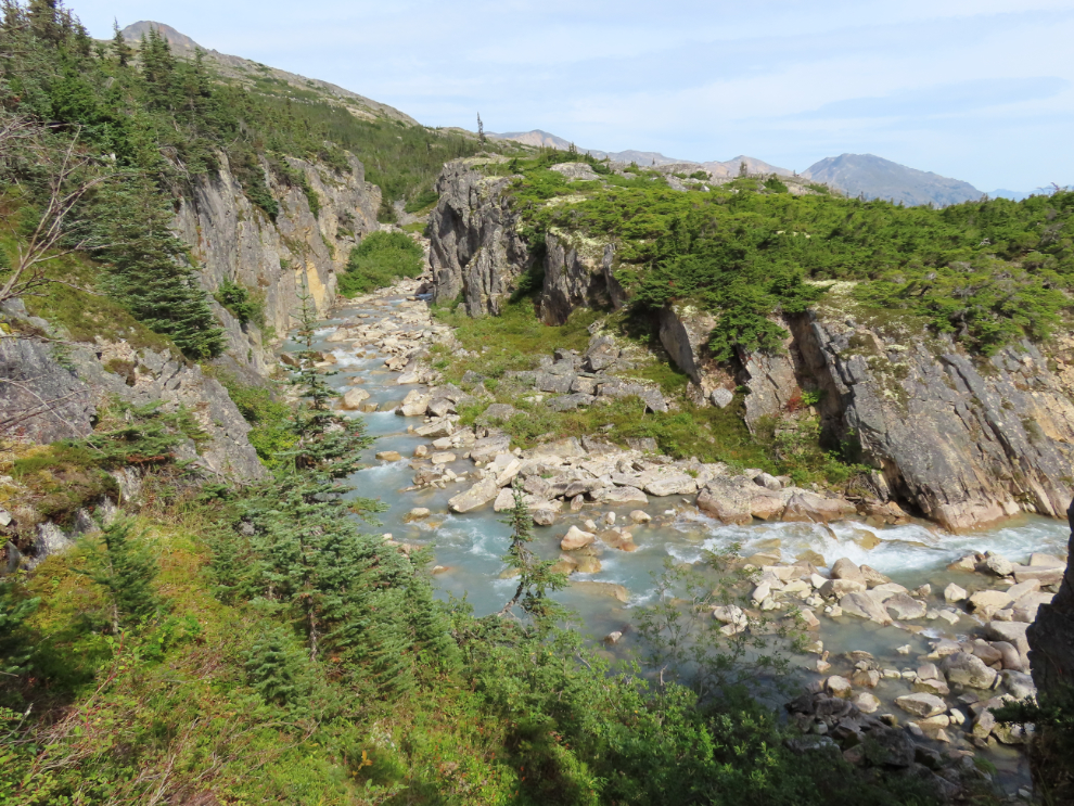 The Lower Canyon of Summit Creek on the South Klondike Highway.