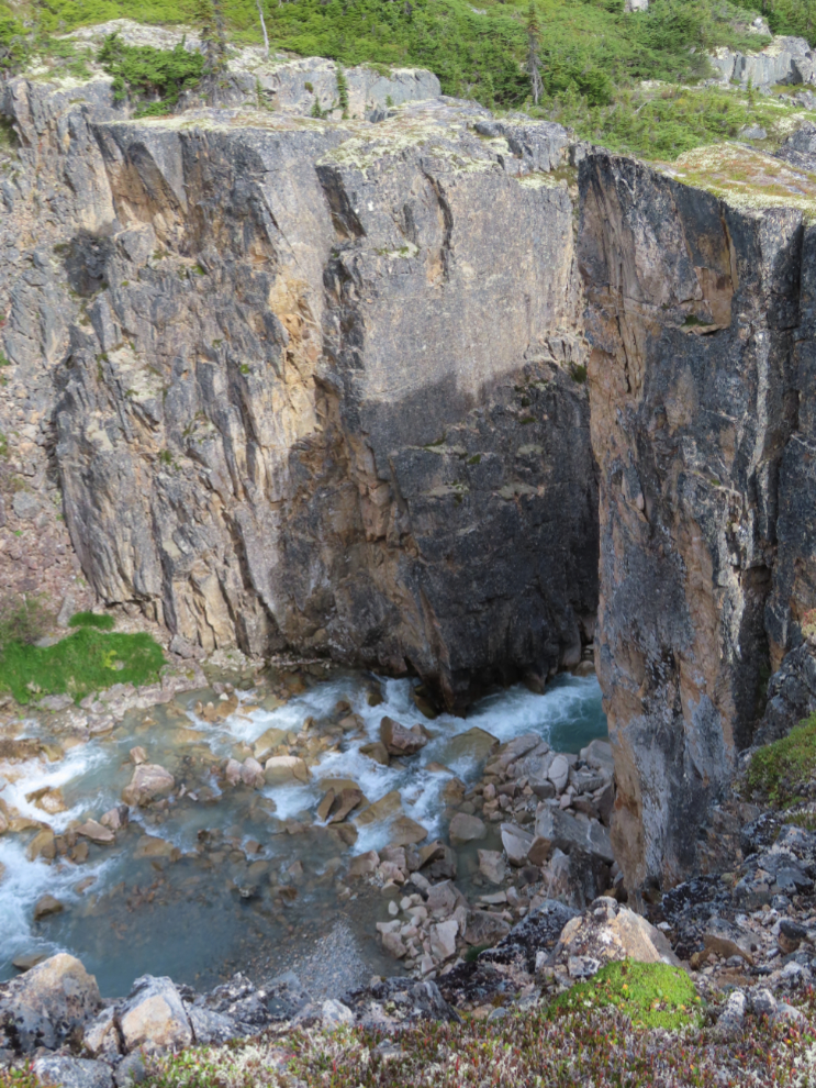 The dramatic Middle Canyon of Summit Creek on the South Klondike Highway.