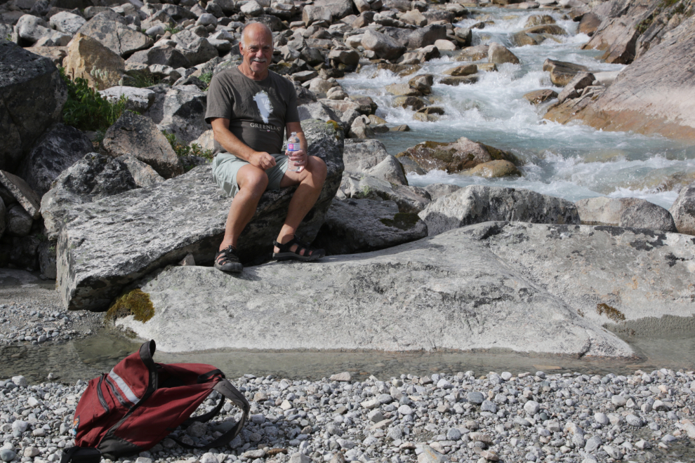 Murray Lundberg at Summit Creek on the South Klondike Highway.