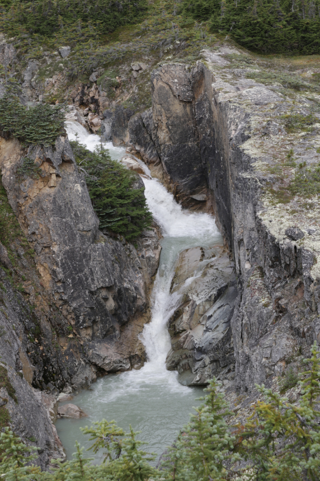 The upper end of the Middle Canyon of Summit Creek in the White Pass, north of Skagway, Alaska.