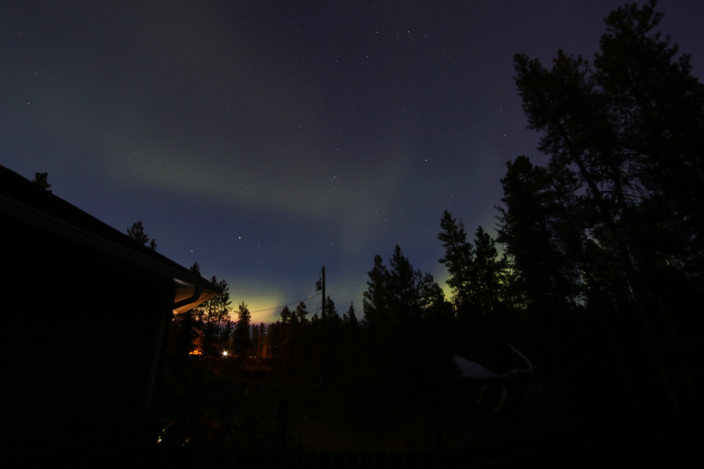 Aurora borealis at Whitehorse, Yukon.