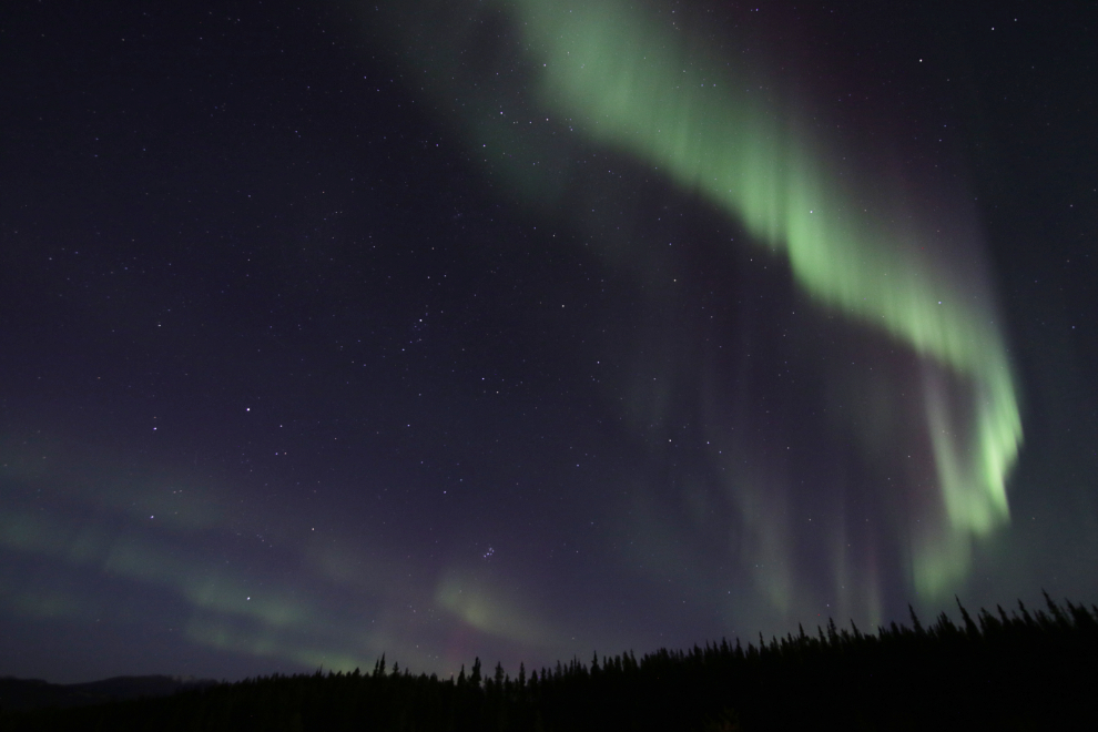The aurora borealis at Whitehorse, Yukon.