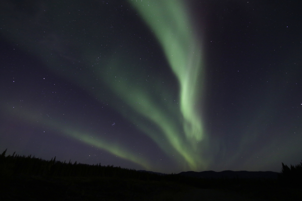 The aurora borealis at Whitehorse, Yukon.