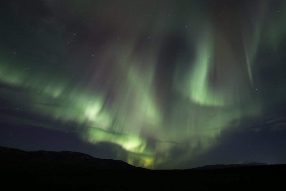 The aurora borealis at Whitehorse, Yukon.