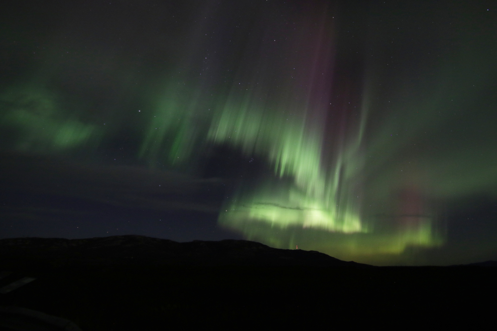 The Northern Lights at Miles Canyon Whitehorse, Yukon.