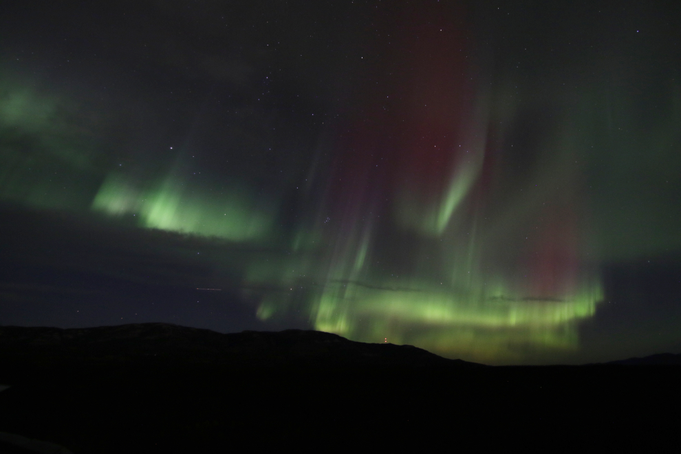 The aurora borealis at Whitehorse, Yukon.
