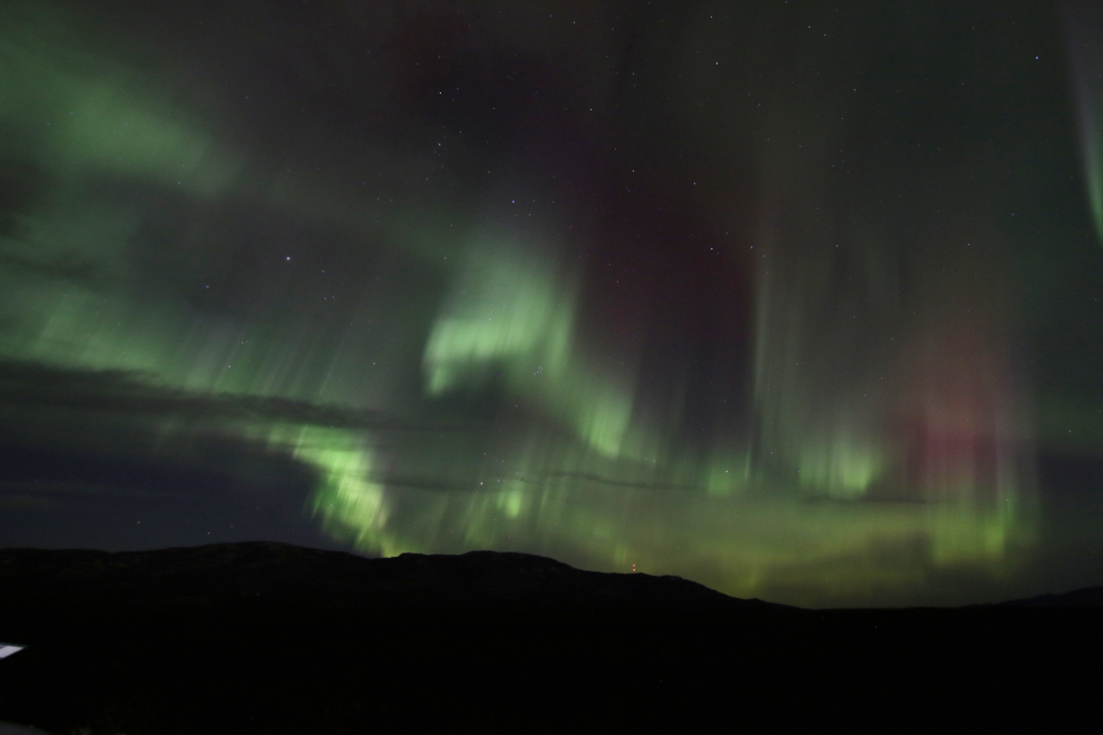 The aurora borealis at Whitehorse, Yukon.