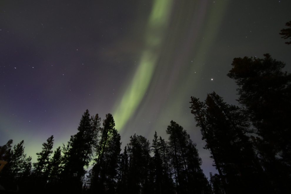 The aurora borealis at Whitehorse, Yukon.