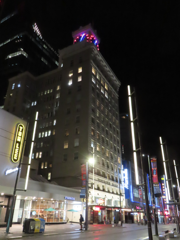 The Vancouver Block on Granville Street in Vancouver, BC.