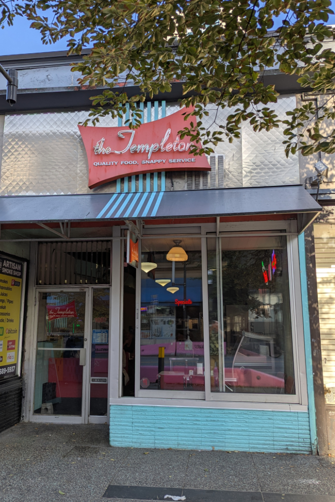 The Templeton restaurant on Granville Street in Vancouver, BC.