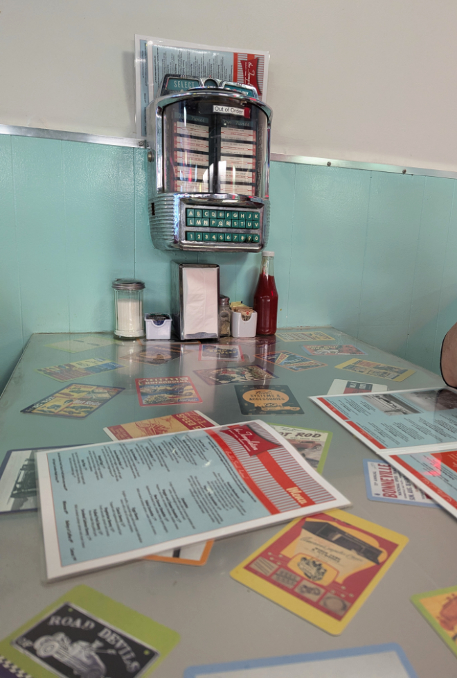 1950s decor at The Templeton restaurant on Granville Street in Vancouver, BC.