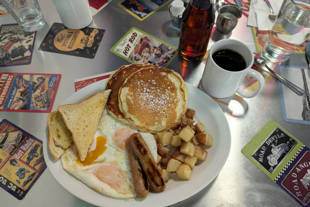The Big Ass Breakfast at The Templeton restaurant on Granville Street in Vancouver, BC.