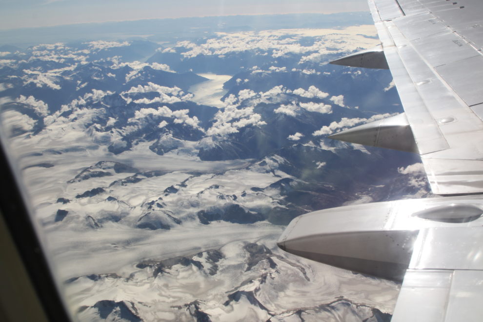 Flying from Vancouver to Whitehorse, Yukon.
