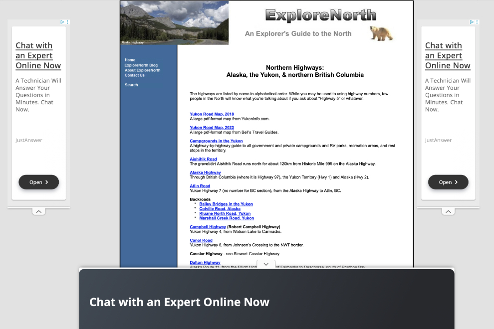 ExploreNorth with ads