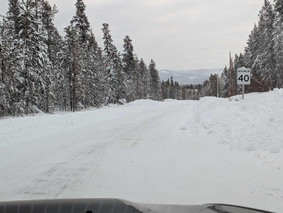 Sage Place in Mary Lake, in deep snow.