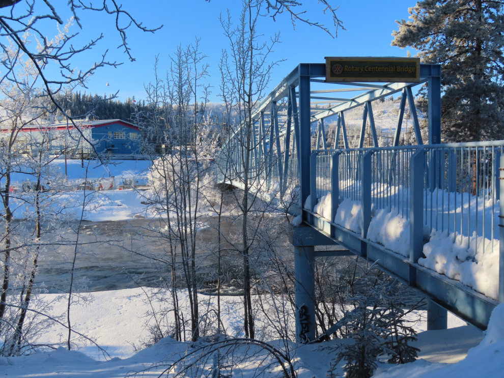 The Millennium Bridge over the Yukon River in January.