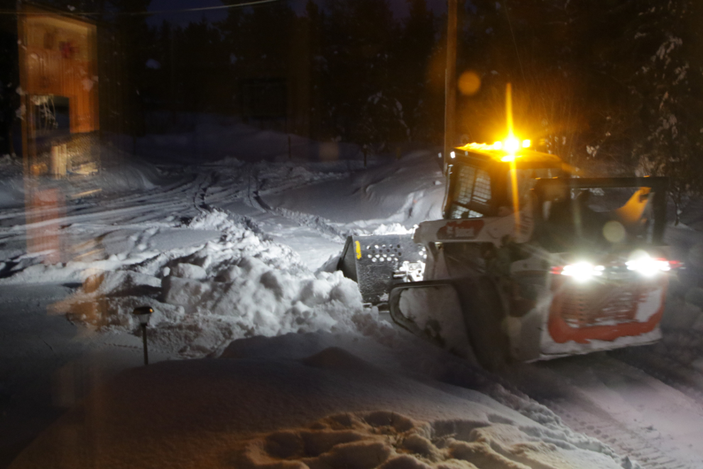 Bobcat clearing snow from my driveway.