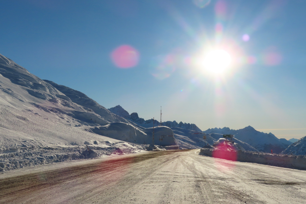 The Canada-USA (BC-Alaska) border is just ahead, so this where I turned around.